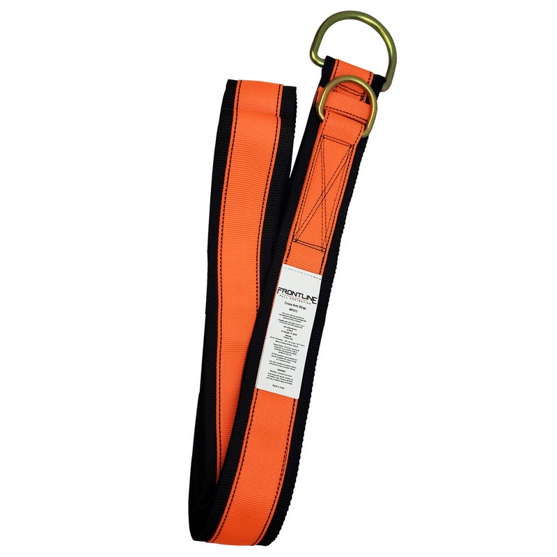 FRONTLINE FALL PROTECTION Frontline MPS12 Premium Cross Arm Strap with Reinforced Webbing 12' | Beam Anchorage Straps | D-Ring at Both Ends | ANSI & OSHA Compliant | High-Tenacity Polyester Webbing and Alloy Steel D-Ring - Image 2
